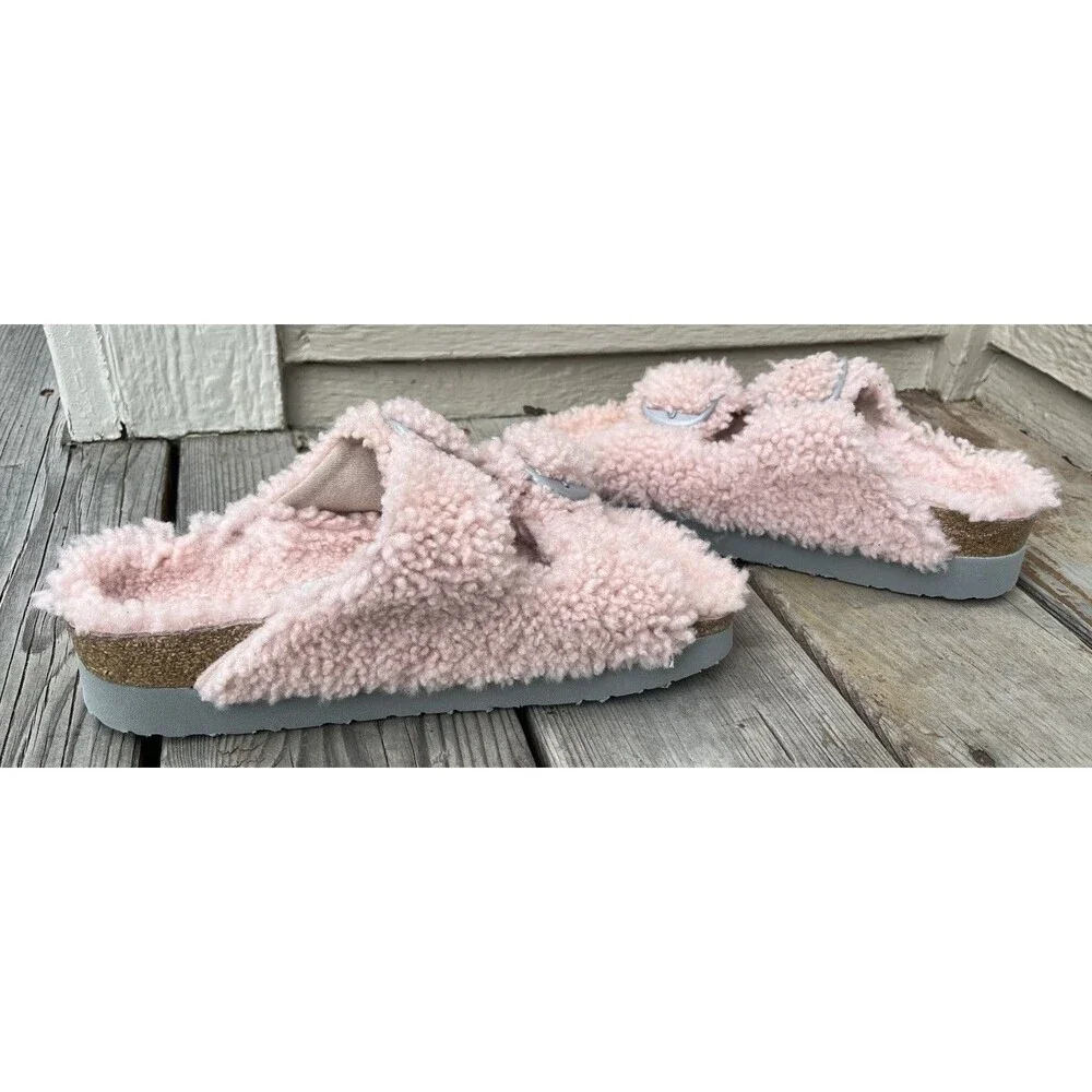 Papillio Birkenstock Arizona Big Buckle Women's 39 US 8 Shearling Slide Sandals